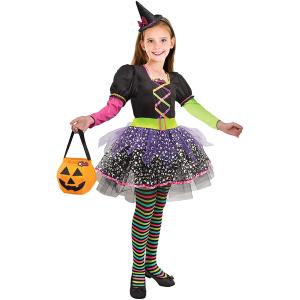 COSTUME BARBIE STREGA MULTICOLOR TAGLIA 3-4 ANNI