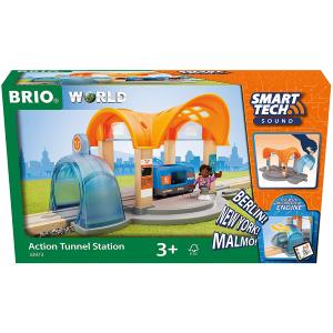 BRIO STAZIONE FERROVIARIA CON TUNNEL AZIONE SMART TECH SOUND