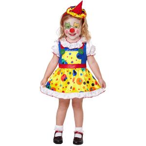 COSTUME CLOWN PAGLIACCIO BAMBINA TAGLIA 2-3 ANNI