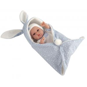 ARIAS - BEBÈ 33 CM CON COPERTA ORECCHIE AZZURRE