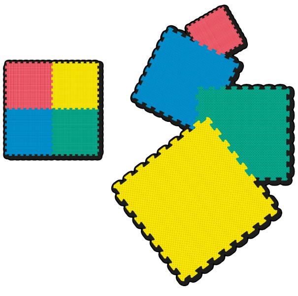 GIO' BABY - TAPPETONE EVA SCOMPONIBILE 4 PEZZI  60x60CM