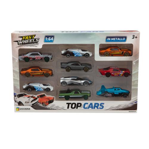 FAST WHEELS - Conf.8 Auto Retrocarica Die Cast 1:64