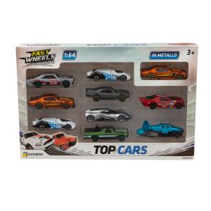 FAST WHEELS - Conf.8 Auto Retrocarica Die Cast 1:64