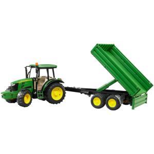 BRUDER TRATTORE JOHN DEERE 5115M CON RIMORCHIO