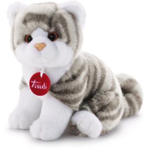 PELUCHE GATTINO BRAD TIGRATO GRIGIO CM 18 S