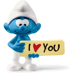 THE SMURFS PUFFO CON CARTELLO I LOVE YOU PUFFI