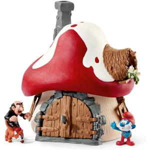 THE SMURFS CASA DEI PUFFI CON 2 PERSONAGGI