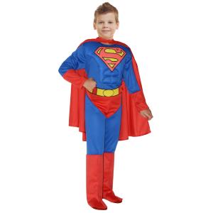 COSTUME SUPERMAN CON MUSCOLI TAGLIA 10-12 ANNI