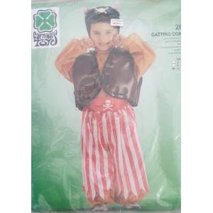 COSTUME GATTINO GATTO CORSARO PIRATA MIS. 1-2 ANNI