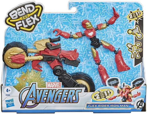 AVENGERS BEND AND FLEX  IRON MAN CON VEICOLO