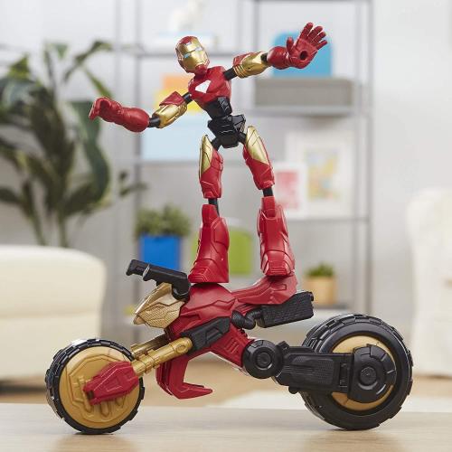 AVENGERS BEND AND FLEX  IRON MAN CON VEICOLO