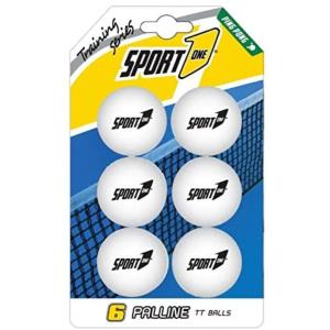 BLISTER 6 PALLINE TRAINING PING PONG BIANCHE 40 MM