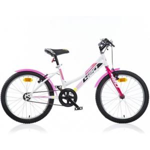 BICICLETTA 20" MTB GIRL ROSA E BIANCO SENZA MARCIA