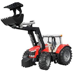 BRUDER TRATTORE MASSEY FERGUSON 7600 CON BENNA