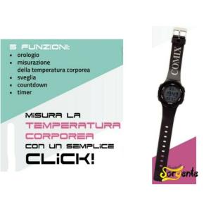 OROLOGIO TERMO-WATCH MULTIFUNZIONE COMIX - NERO
