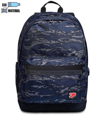 BLU CON CUFFIE AURICOLARI WIRELESS Seven ZAINO BACKPACK SEVEN PRO XXL 