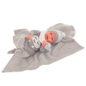 BAMBOLA REALISTICA SWEET REBORN PIPO TOQUILLA GRIS