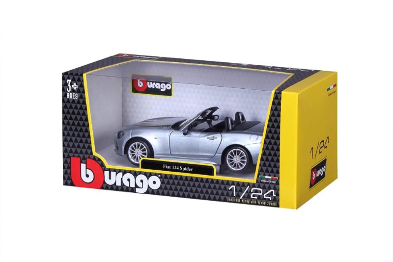 AUTO FIAT 124 SPIDER IN SCALA 1:24 ROSSO E GRIGIO 01270
