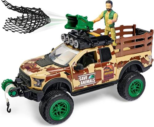 WILD PARK FORD RANGER 1:24 + PERSONAGGIO E ANIMALI