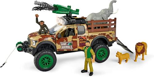 WILD PARK FORD RANGER 1:24 + PERSONAGGIO E ANIMALI