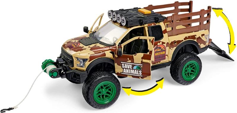 WILD PARK FORD RANGER 1:24 + PERSONAGGIO E ANIMALI
