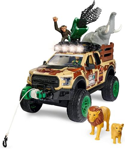 WILD PARK FORD RANGER 1:24 + PERSONAGGIO E ANIMALI