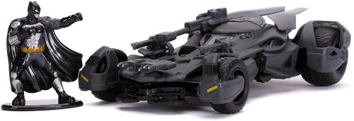 MODELLINO DIE CAST IN SCALA 1:32 - JUSTICE LEAGUE BATMOBILE E BATMAN