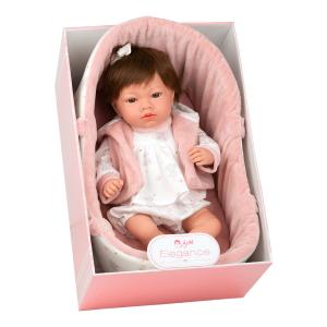 ARIAS - REBORN ANNA 40 CM CON CULLA PIANGE 60648