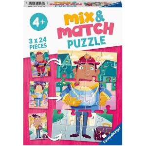 PUZZLE MIX & MATCH 3X24 PZ - PROFESSIONI I MIEI EROI
