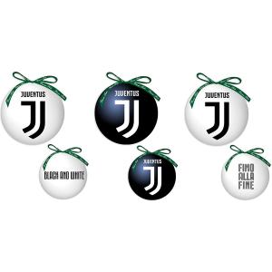 JUVENTUS SET 3 PALLINE DI NATALE FINITURA LUCIDA