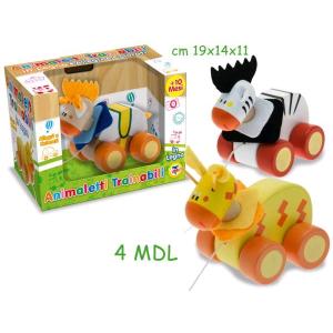 ANIMALETTI TRAINABILI IN LEGNO 4 MODELLI