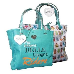 BORSA REVERSIBILE SUMMER MINIPÀ PER ESSERE BELLE BISOGNA RIDERE