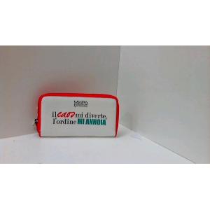 PORTAFOGLIO ZIP AROUND MINIPÀ BIANCO IL CAOS MI DIVERTE L'ORDINE MI ANNOIA