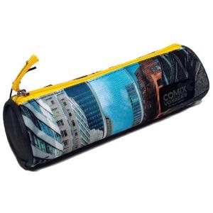 ASTUCCIO TOMBOLINO FOTOGRAFICA COMIX SPECIAL GRIGIO CON CERNIERA GIALLA