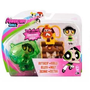 THE POWERPUFF GIRL VEICOLI AURA POWER MOLLY CM 5,1VEICOLO,1 MURO DA ABBATTERE E UN CATTIVO 20074206