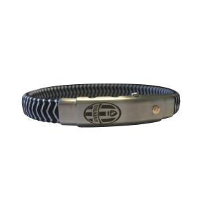 BRACCIALE CON INTRECCIO FILO METALLICO CHIUSURA ACCIAIO VITE IN ORO