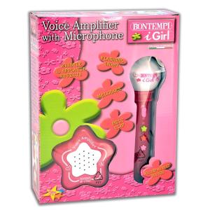 I-GIRL MICROFONO CON AMPLIFICATORE ROSA