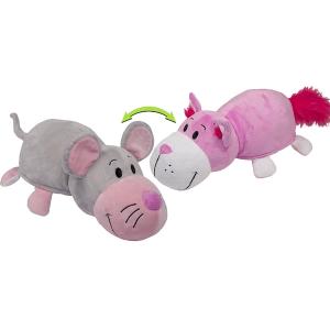 PELUCHE FLIP A ZOO 2 IN 1 TOPO E GATTO REVERSIBILE