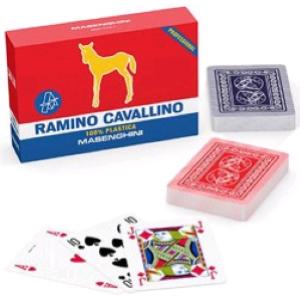 CARTE DA GIOCO RAMINO CAVALLINO ORO PLASTICA 