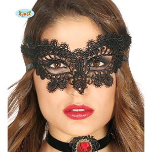 MASCHERA RICAMATA NERA CARNEVALE