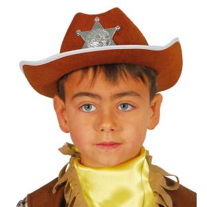 CAPPELLO SCERIFFO IN FELTRO MARROBE BAMBINO