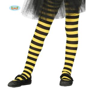 CALZE COLLANT BAMBINA GIALLO A STRISCE 5-9 ANNI APE