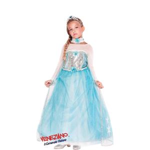 COSTUME PRINCIPESSA DELLE NEVI BIMBA MIS. 3 ANNI ELSA