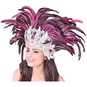 COPRICAPO FASCIA CON LUSTRINI E PIUME