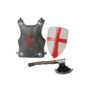 SET CROCIATO CON CORAZZA ASCIA E SCUDO