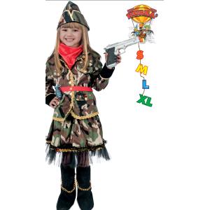 COSTUME MILITARE BIMBA MIS. 3 ANNI SOLDATESSA COMMANDO