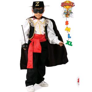 COSTUME CAVALIERE MASCHERATO MIS. M ZORRO 8-9 ANNI