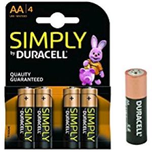 BATTERIA AA STILO SIMPLY DURACELL 4 PZ