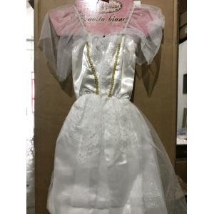 COSTUME PRINCIPESSA SPOSA ABITO BIANCO  MIS. 3+ ANNI