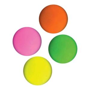 PALLINE RACCHETTONI BEACH FLUO IN RETE 4 PZ